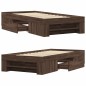 vidaXL Bettgestell ohne Matratze Braun Eiche 75x190 cm Holzwerkstoff vidaXL Bettgestell ohne Matratze Braun Eiche 75x190 cm Holzwerkstoff