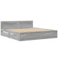 vidaXL Bettgestell mit Kopfteil Grau Sonoma 180x200 cm Holzwerkstoff vidaXL Bettgestell mit Kopfteil Grau Sonoma 180x200 cm Holzwerkstoff