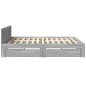 vidaXL Bettgestell mit Kopfteil Grau Sonoma 180x200 cm Holzwerkstoff vidaXL Bettgestell mit Kopfteil Grau Sonoma 180x200 cm Holzwerkstoff