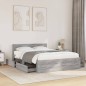 vidaXL Bettgestell mit Kopfteil Grau Sonoma 140x200 cm Holzwerkstoff vidaXL Bettgestell mit Kopfteil Grau Sonoma 140x200 cm Holzwerkstoff