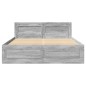 vidaXL Bettgestell mit Kopfteil Grau Sonoma 140x200 cm Holzwerkstoff vidaXL Bettgestell mit Kopfteil Grau Sonoma 140x200 cm Holzwerkstoff