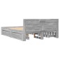 vidaXL Bettgestell mit Kopfteil Grau Sonoma 140x200 cm Holzwerkstoff vidaXL Bettgestell mit Kopfteil Grau Sonoma 140x200 cm Holzwerkstoff