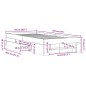vidaXL Bettgestell Weiß 75x190 cm Holzwerkstoff vidaXL Bettgestell Weiß 75x190 cm Holzwerkstoff