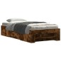vidaXL Bettgestell ohne Matratze Räuchereiche 75x190 cm Holzwerkstoff vidaXL Bettgestell ohne Matratze Räuchereiche 75x190 cm Holzwerkstoff