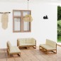 6-tlg. Garten-Lounge-Set mit Kissen Kiefer Massivholz 6-tlg. Garten-Lounge-Set mit Kissen Kiefer Massivholz