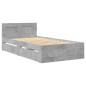 vidaXL Bettgestell mit Kopfteil Betongrau 90x190 cm Holzwerkstoff vidaXL Bettgestell mit Kopfteil Betongrau 90x190 cm Holzwerkstoff