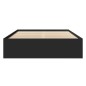 vidaXL Bettgestell Schwarz 120x190 cm Holzwerkstoff vidaXL Bettgestell Schwarz 120x190 cm Holzwerkstoff