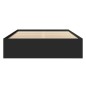 vidaXL Bettgestell Schwarz 135x190 cm Holzwerkstoff vidaXL Bettgestell Schwarz 135x190 cm Holzwerkstoff
