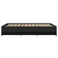 vidaXL Bettgestell Schwarz 135x190 cm Holzwerkstoff vidaXL Bettgestell Schwarz 135x190 cm Holzwerkstoff