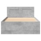 vidaXL Bettgestell mit Kopfteil Betongrau 90x200 cm Holzwerkstoff vidaXL Bettgestell mit Kopfteil Betongrau 90x200 cm Holzwerkstoff