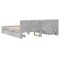 vidaXL Bettgestell mit Kopfteil Betongrau 180x200 cm Holzwerkstoff vidaXL Bettgestell mit Kopfteil Betongrau 180x200 cm Holzwerkstoff