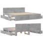 vidaXL Bettgestell mit Kopfteil Betongrau 180x200 cm Holzwerkstoff vidaXL Bettgestell mit Kopfteil Betongrau 180x200 cm Holzwerkstoff