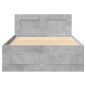vidaXL Bettgestell mit Kopfteil Betongrau 75x190 cm Holzwerkstoff vidaXL Bettgestell mit Kopfteil Betongrau 75x190 cm Holzwerkstoff
