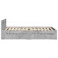 vidaXL Bettgestell mit Kopfteil Betongrau 75x190 cm Holzwerkstoff vidaXL Bettgestell mit Kopfteil Betongrau 75x190 cm Holzwerkstoff