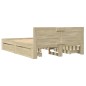 vidaXL Bettgestell mit Kopfteil Sonoma-Eiche 135x190 cm Holzwerkstoff vidaXL Bettgestell mit Kopfteil Sonoma-Eiche 135x190 cm Holzwerkstoff