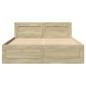 vidaXL Bettgestell mit Kopfteil Sonoma-Eiche 140x190 cm Holzwerkstoff vidaXL Bettgestell mit Kopfteil Sonoma-Eiche 140x190 cm Holzwerkstoff