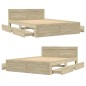vidaXL Bettgestell mit Kopfteil Sonoma-Eiche 140x190 cm Holzwerkstoff vidaXL Bettgestell mit Kopfteil Sonoma-Eiche 140x190 cm Holzwerkstoff