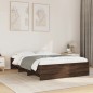 vidaXL Bettgestell Braun Eichen-Optik 135x190 cm Holzwerkstoff vidaXL Bettgestell Braun Eichen-Optik 135x190 cm Holzwerkstoff