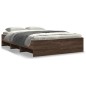 vidaXL Bettgestell Braun Eichen-Optik 135x190 cm Holzwerkstoff vidaXL Bettgestell Braun Eichen-Optik 135x190 cm Holzwerkstoff