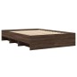vidaXL Bettgestell Braun Eichen-Optik 135x190 cm Holzwerkstoff vidaXL Bettgestell Braun Eichen-Optik 135x190 cm Holzwerkstoff