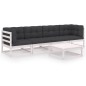 5-tlg. Garten-Lounge-Set mit Kissen Kiefer Massivholz 5-tlg. Garten-Lounge-Set mit Kissen Kiefer Massivholz