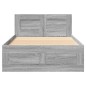 vidaXL Bettgestell mit Kopfteil Grau Sonoma 90x190 cm Holzwerkstoff vidaXL Bettgestell mit Kopfteil Grau Sonoma 90x190 cm Holzwerkstoff