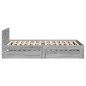 vidaXL Bettgestell mit Kopfteil Grau Sonoma 90x190 cm Holzwerkstoff vidaXL Bettgestell mit Kopfteil Grau Sonoma 90x190 cm Holzwerkstoff