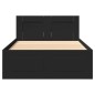 vidaXL Bettgestell mit Kopfteil Schwarz 90x200 cm Holzwerkstoff vidaXL Bettgestell mit Kopfteil Schwarz 90x200 cm Holzwerkstoff