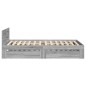 vidaXL Bettgestell mit Kopfteil Grau Sonoma 75x190 cm Holzwerkstoff vidaXL Bettgestell mit Kopfteil Grau Sonoma 75x190 cm Holzwerkstoff