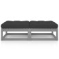Gartenhocker mit Kissen 2 Stk. Massivholz Kiefer Gartenhocker mit Kissen 2 Stk. Massivholz Kiefer