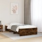 vidaXL Bettgestell ohne Matratze Räuchereiche 75x190 cm Holzwerkstoff vidaXL Bettgestell ohne Matratze Räuchereiche 75x190 cm Holzwerkstoff
