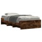 vidaXL Bettgestell ohne Matratze Räuchereiche 75x190 cm Holzwerkstoff vidaXL Bettgestell ohne Matratze Räuchereiche 75x190 cm Holzwerkstoff