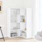 vidaXL Eck-Bücherregal 4 Etagen Weiß 85x85x140 cm Holzwerkstoff vidaXL Eck-Bücherregal 4 Etagen Weiß 85x85x140 cm Holzwerkstoff