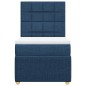 vidaXL Boxspringbett mit Matratze Blau 80x200 cm Stoff vidaXL Boxspringbett mit Matratze Blau 80x200 cm Stoff