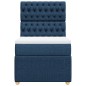 vidaXL Boxspringbett mit Matratze Blau 80x200 cm Stoff vidaXL Boxspringbett mit Matratze Blau 80x200 cm Stoff