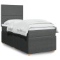 vidaXL Boxspringbett mit Matratze Dunkelgrau 90x200 cm Stoff vidaXL Boxspringbett mit Matratze Dunkelgrau 90x200 cm Stoff
