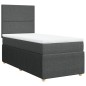vidaXL Boxspringbett mit Matratze Dunkelgrau 90x200 cm Stoff vidaXL Boxspringbett mit Matratze Dunkelgrau 90x200 cm Stoff