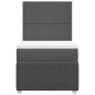 vidaXL Boxspringbett mit Matratze Dunkelgrau 90x200 cm Stoff vidaXL Boxspringbett mit Matratze Dunkelgrau 90x200 cm Stoff