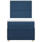 vidaXL Boxspringbett mit Matratze Blau 90x200 cm Stoff