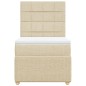 vidaXL Boxspringbett mit Matratze Creme 90x200 cm Stoff vidaXL Boxspringbett mit Matratze Creme 90x200 cm Stoff