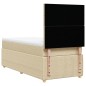 vidaXL Boxspringbett mit Matratze Creme 90x200 cm Stoff vidaXL Boxspringbett mit Matratze Creme 90x200 cm Stoff