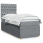 vidaXL Boxspringbett mit Matratze Hellgrau 90x200 cm Stoff vidaXL Boxspringbett mit Matratze Hellgrau 90x200 cm Stoff