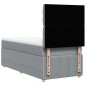 vidaXL Boxspringbett mit Matratze Hellgrau 90x200 cm Stoff vidaXL Boxspringbett mit Matratze Hellgrau 90x200 cm Stoff