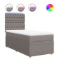 vidaXL Boxspringbett mit Matratze Taupe 90x200 cm Stoff vidaXL Boxspringbett mit Matratze Taupe 90x200 cm Stoff