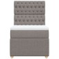 vidaXL Boxspringbett mit Matratze Taupe 90x200 cm Stoff vidaXL Boxspringbett mit Matratze Taupe 90x200 cm Stoff