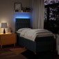 vidaXL Boxspringbett mit Matratze Blau 90x200 cm Stoff vidaXL Boxspringbett mit Matratze Blau 90x200 cm Stoff
