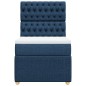vidaXL Boxspringbett mit Matratze Blau 90x200 cm Stoff vidaXL Boxspringbett mit Matratze Blau 90x200 cm Stoff