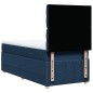 vidaXL Boxspringbett mit Matratze Blau 90x200 cm Stoff vidaXL Boxspringbett mit Matratze Blau 90x200 cm Stoff