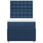 vidaXL Boxspringbett mit Matratze Blau 90x200 cm Stoff