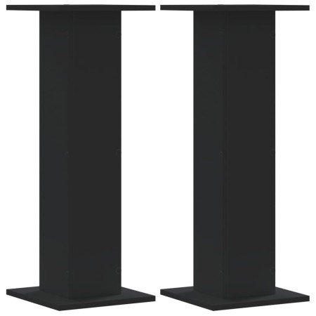 vidaXL Pflanzenständer 2 Stk. Schwarz 30x30x80 cm Holzwerkstoff